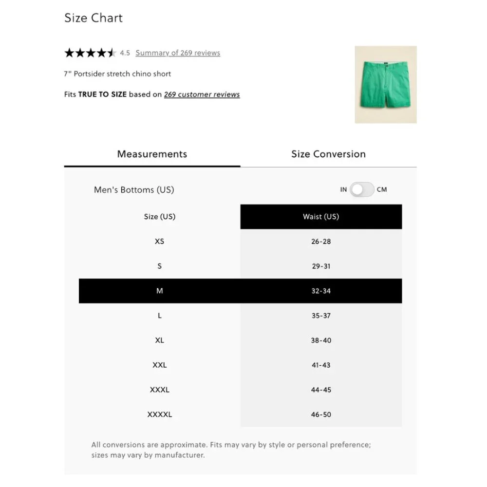 New With Tags J. Crew Men's Portsider Stretch Chino Shorts Villa Green Size 32